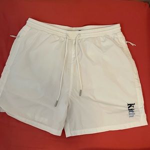 Kith white nylon shorts size large excellent condition